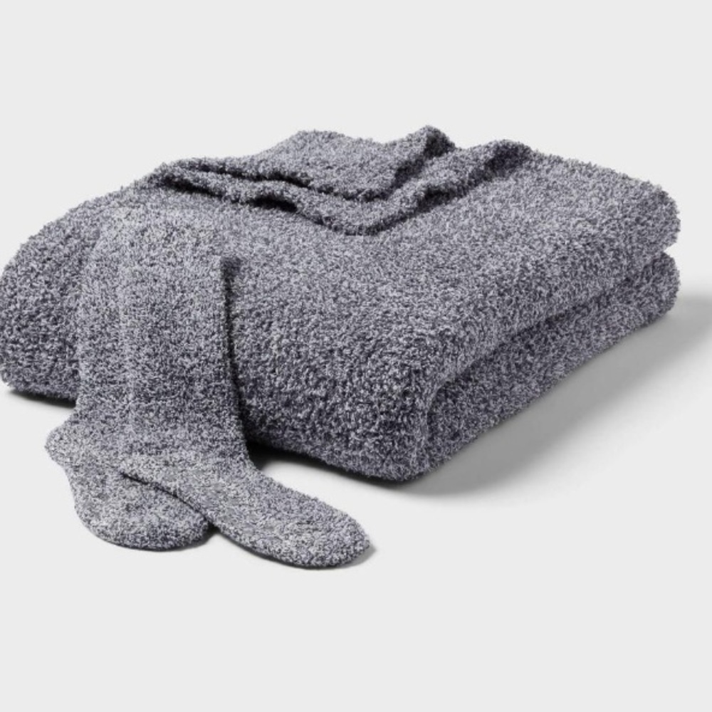 Threshold Cozy Chenille Throw & Socks Set - Gray lowest price